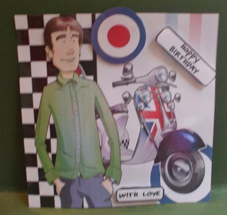 Mod Squad Dude 8x8 Quick Card by Christine Young