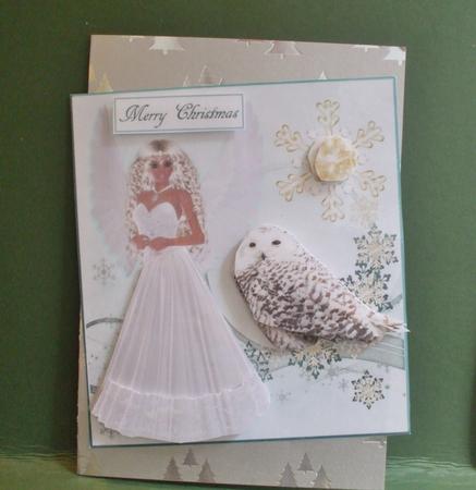 Angel Snowflake Topper with Decoupage by Christine Young