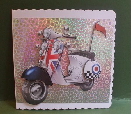 Mod Squad Scooter/moped Decoupage Sheet by Christine Young