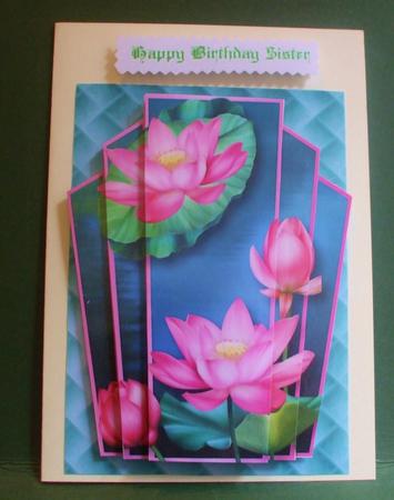 Art Deco Stacker - Pretty Pink Lotus by Christine Young
