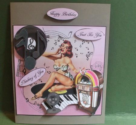 Romantic Music Topper with Decoupage by Christine Young