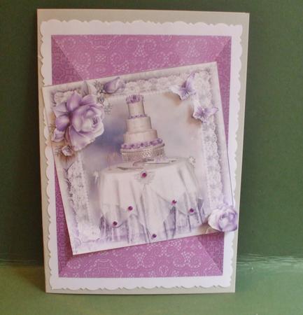 Lilac Lace Quad Angle A4 Backing Paper by Christine Young