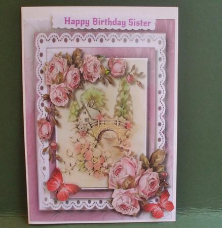 Beautiful Rose Cottage and Butterflies  by Christine Young