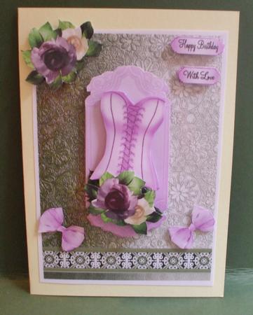 Pretty Pink Roses and Basque on a Plaque by Christine Young