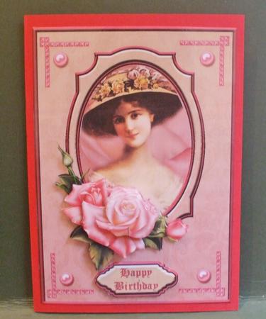Edwardian Lady Card Front by Christine Young