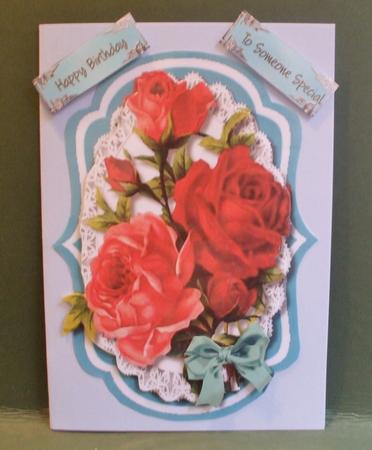 Bautiful Roses on a Aqua Bracket by Christine Young