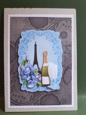Black Retro Floral A4 Backing Paper by Christine Young