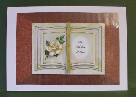 Dark Red Lace Quad Angle A4 Backing Paper by Christine Young