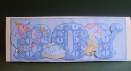 Cute Large Dl Baby Boy Quick Card by Christine Young