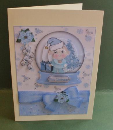 Baby's First Christmas Blue by Christine Young