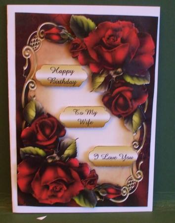 Gorgeous Red Roses Floral Plaque by Christine Young