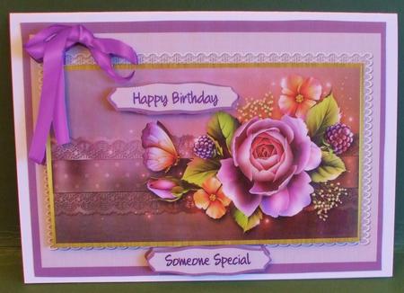 Beauriful Lilac Rose Topper by Christine Young