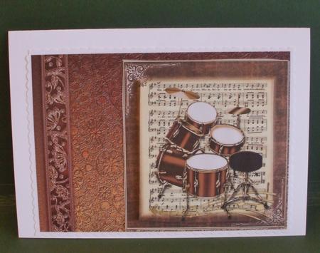 Sheet Music and Drum Kit Topper by Christine Young