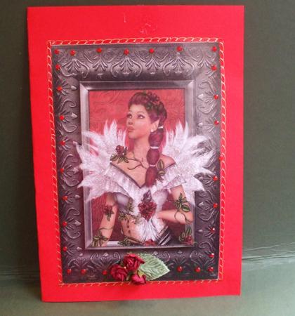 A4 Framed Lady by Christine Young