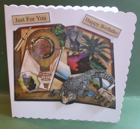Travel Photo Book Shaped Topper with Layers by Christine Young