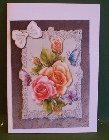 Beautiful Moon Roses A4 by Christine Young