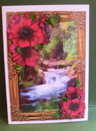 Anemone Watercolour Waterfall + Decoupage by Christine Young