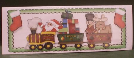 Santa Express with His Toys and Stockings Dl by Christine Young