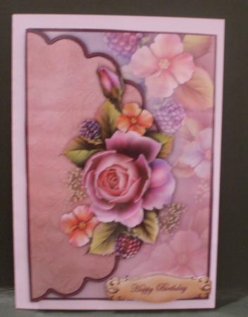 Roses and Berries Envelope Card by Christine Young