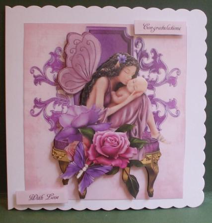 Mother and Child Topper with Decoupage by Christine Young