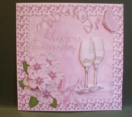 Beautiful 8x8 Anniversary Card by Christine Young