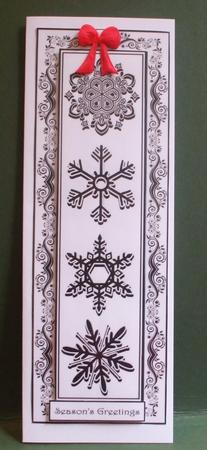 Monochrome Snowflakes 8 Large Dl - Inksaver by Christine Young