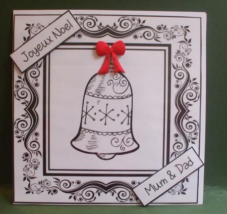 Monochrome Christmas Inksaver - Bell by Christine Young