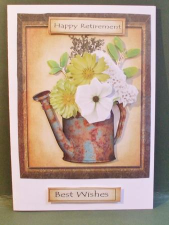 Rusty Water Can of Flowers by Christine Young