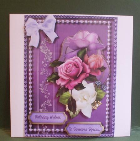 Beautiful Roses and Camelia with Pearls  by Christine Young