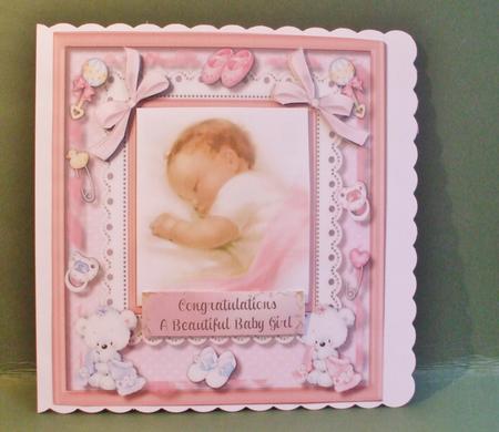Congratulations a Beautiful Baby Girl by Christine Young