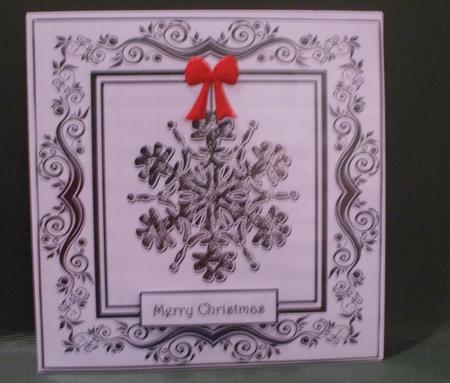 Elegant Monochrome Snowflakes 5 - Inksaver by Christine Young
