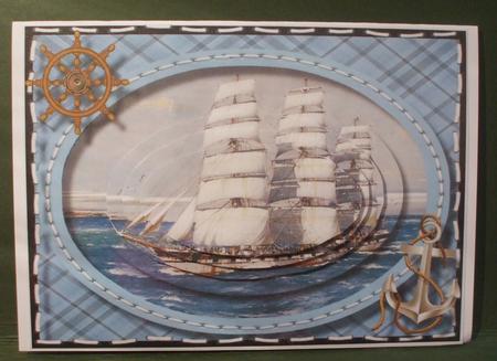 A5 Beautiful Sails on the High Seas , Pyramid by Christine Young