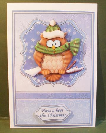 Have a Hoot This Christmas Owl Topper & Decoupage by Christine Young