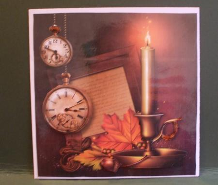 Autumnal Male Topper - Watches & Candle by Christine Young