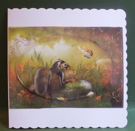 Timid Squirrel in the Woods by Christine Young