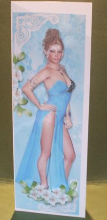 Beautiful & Sexy Lady with Flowers in Ornate Tall Dl by Christine Young