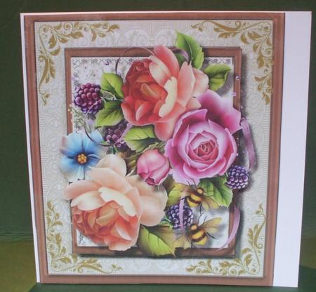 Beautiful English Roses and Fruit by Christine Young
