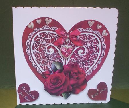 Valentine Heart with Roses by Christine Young