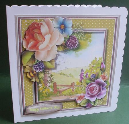 Beautiful Meadow and Roses  by Christine Young