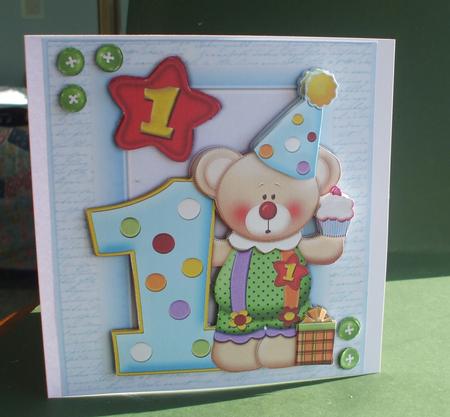 Birthday Bear 1st 8x8 Mini Kit by Christine Young