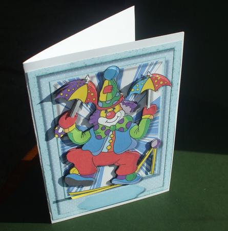 Birthday Clown on a Tightrope  by Christine Young