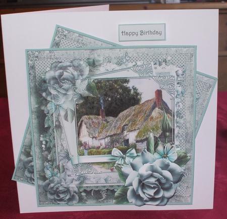 New Cottage Home Card with Decoupage by Christine Young
