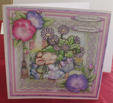 Mouse & Plant Pot 8x8 Mini Kit & Decoupage by Christine Young