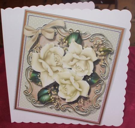 Beautiful Cream Roses and Baby's Breath  by Christine Young