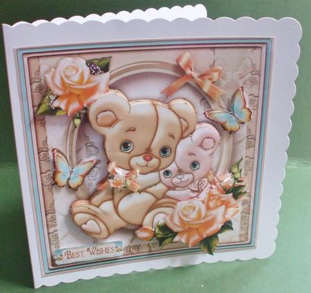 Cute Bear Mom and Baby in Love by Christine Young
