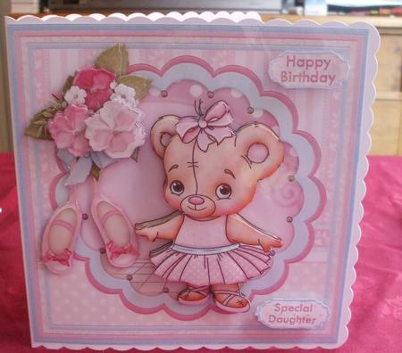 Ballerina Bear 8x8 Mini Kit & Decoupage with Ages by Christine Young