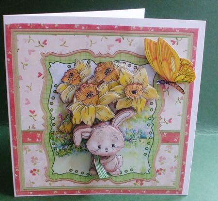Daffodil Delivery 8x8 Mini Kit & Decoupage by Christine Young