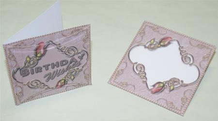 Dusky Pink Bud Mini Card Envelope Pointy Stacker Aio by Christine Dixon
