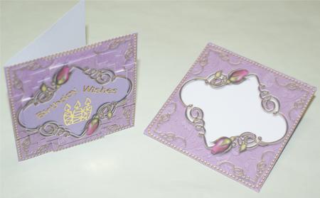 Plain Lilac Bud Mini Card Envelope Block Stacker Aio by Christine Dixon