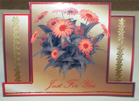 Peach Flowers Staggerfold by Christine Dixon